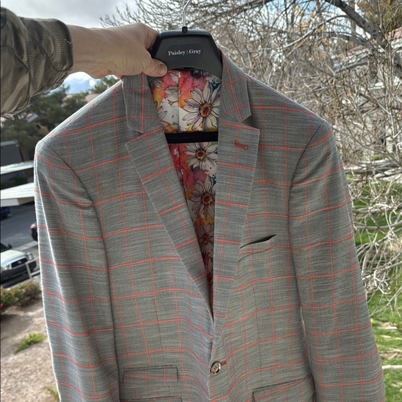 Paisley & Gray pink/grey Men's Suit - Picture 13 of 13